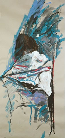 »Frauen XXX«, 1976, Pastellkreide, Acryl auf Karton, 100 x 70 cm